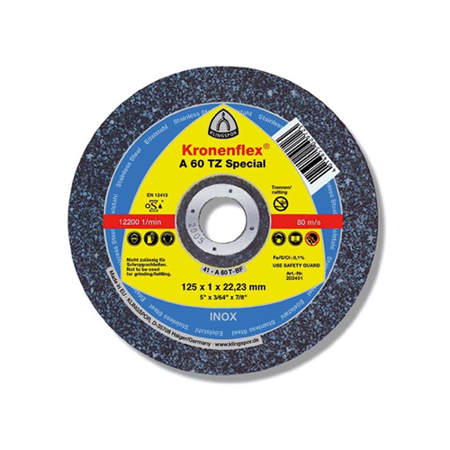Doorslijpschijfset Klingspor - A46TZ 115X1.6X22.23MM à 25 ST.