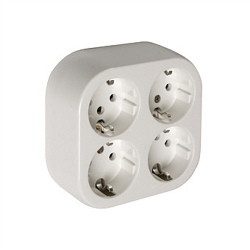 Wandcontactdoos Opbouw Abl - 4-VOUDIG CRÈME