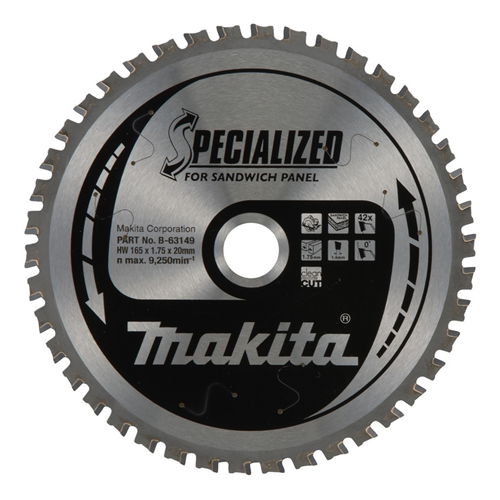 Cirkelzaagblad Hm Makita - 165X1.75X20MM 42T SMTCG