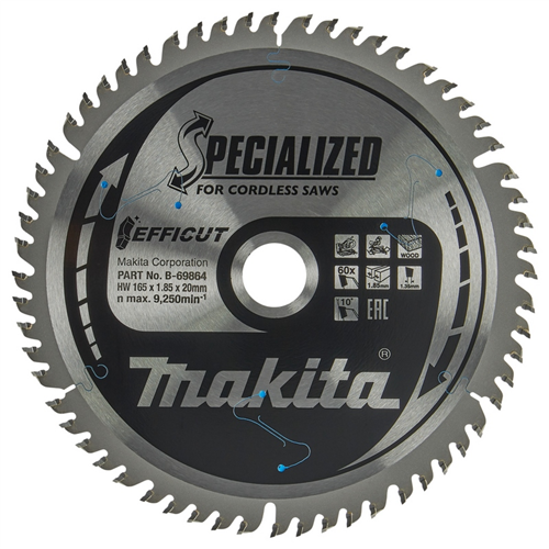Cirkelzaagblad Hm Makita - 165X1.85X20MM 60T ATBR
