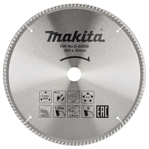 Cirkelzaagblad Hm Makita - 305X2.8X30MM 120T TCG