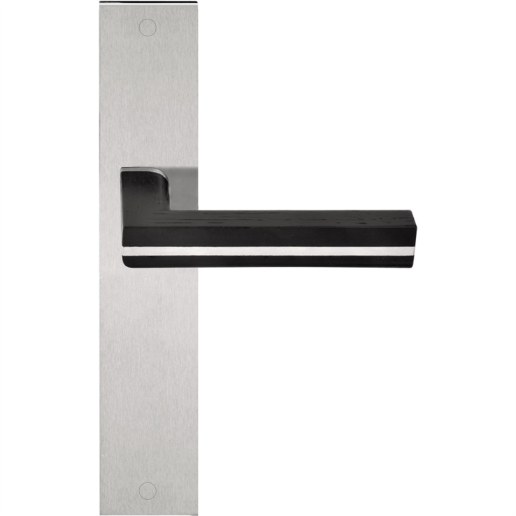 deurkruk rvs/eiken zwart