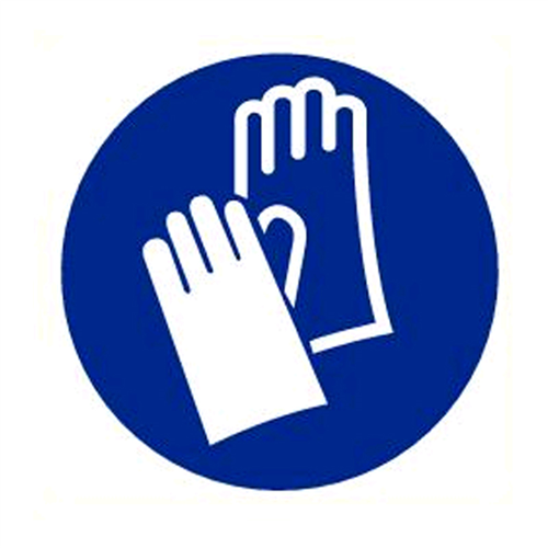Gebodssticker Vinyl Blauw/Wit - Ø200MM PIC255