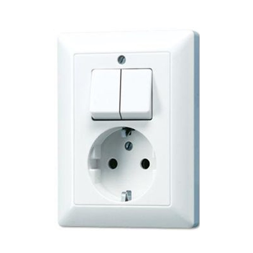 Contactdoos+Schakel Serie Inbouw Jung - AS500 AS5575EU ALPINE WIT