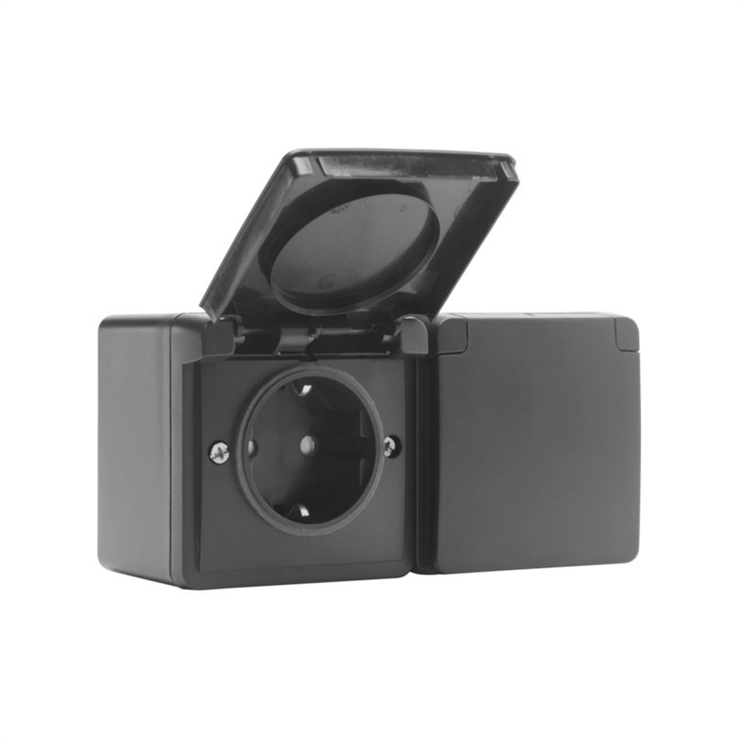 wandcontactdoos opbouw dubbel niko hydro