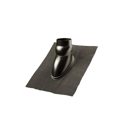 Dakdoorvoerpan Ubiflex Ubbink - 131MM 15-55° ZWART