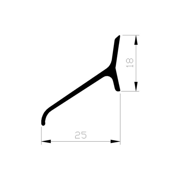 lekdorpelprofiel aluminium brute