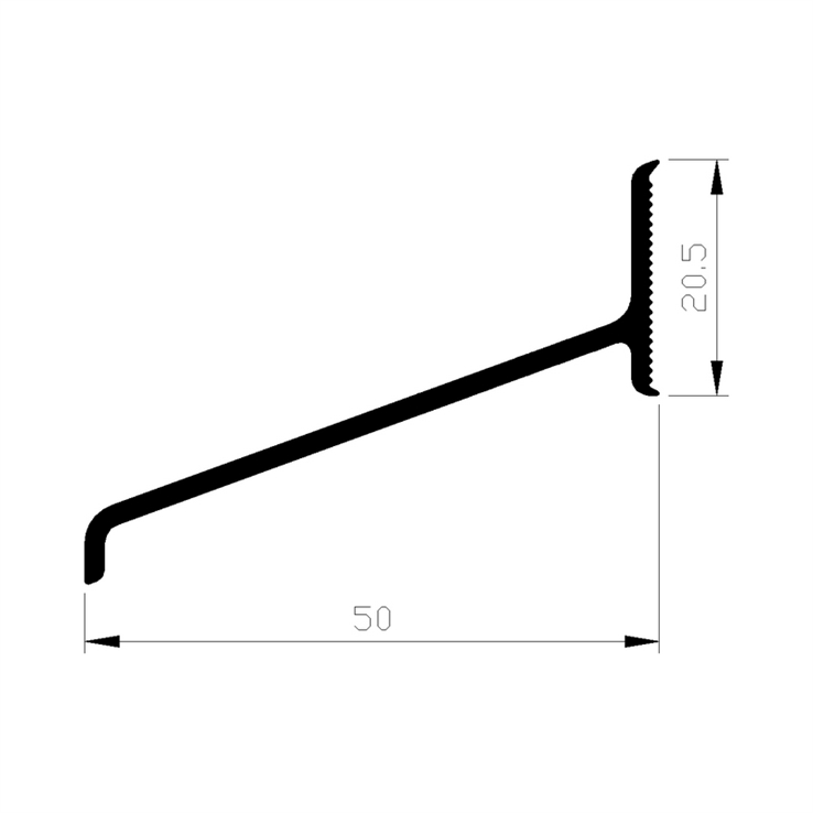 lekdorpelprofiel aluminium brute