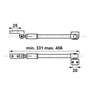 telescoop uitzetter rvs/zwart axa-4
