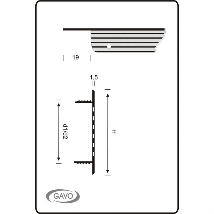 ventilatiestrip aluminium geanodiseerd