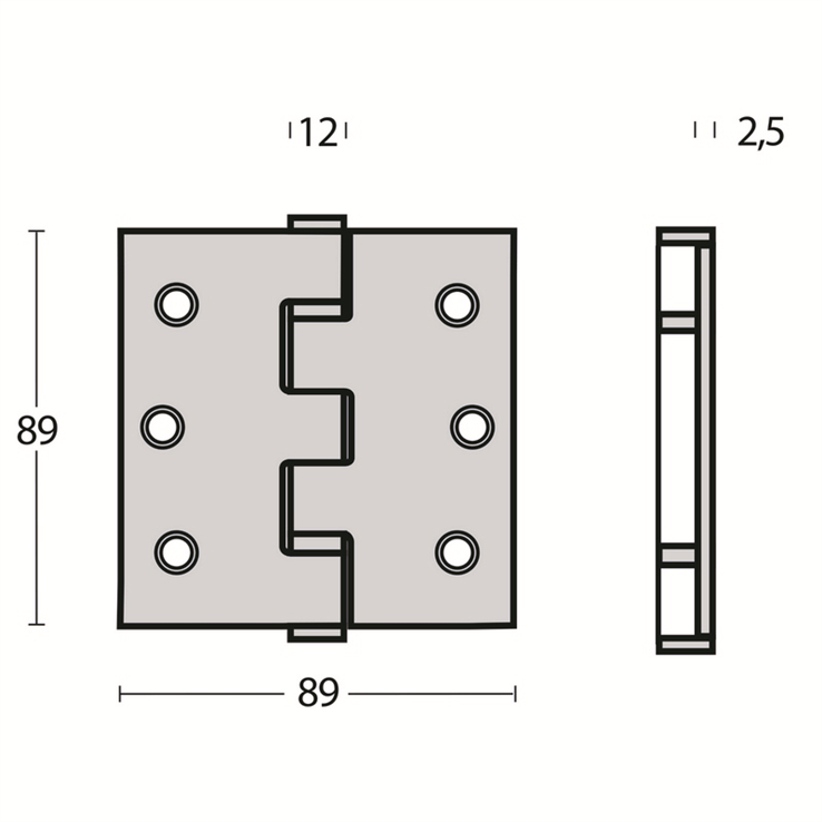 kogellagerscharnier zwart intersteel