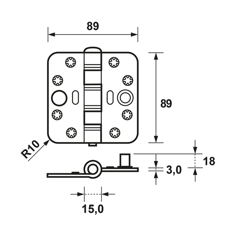 vh-scharnier zwart axa easyfix