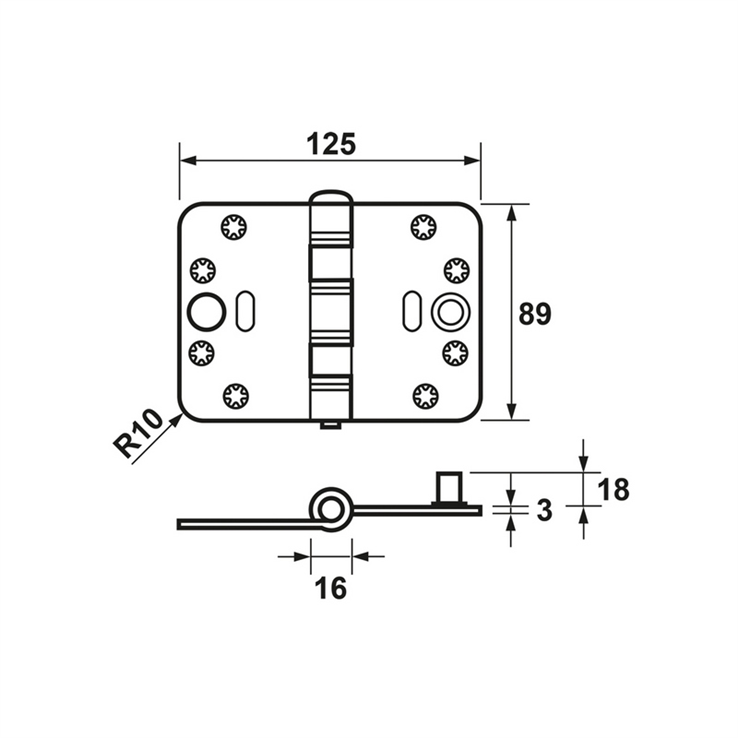 vh-scharnier zwart axa easyfix