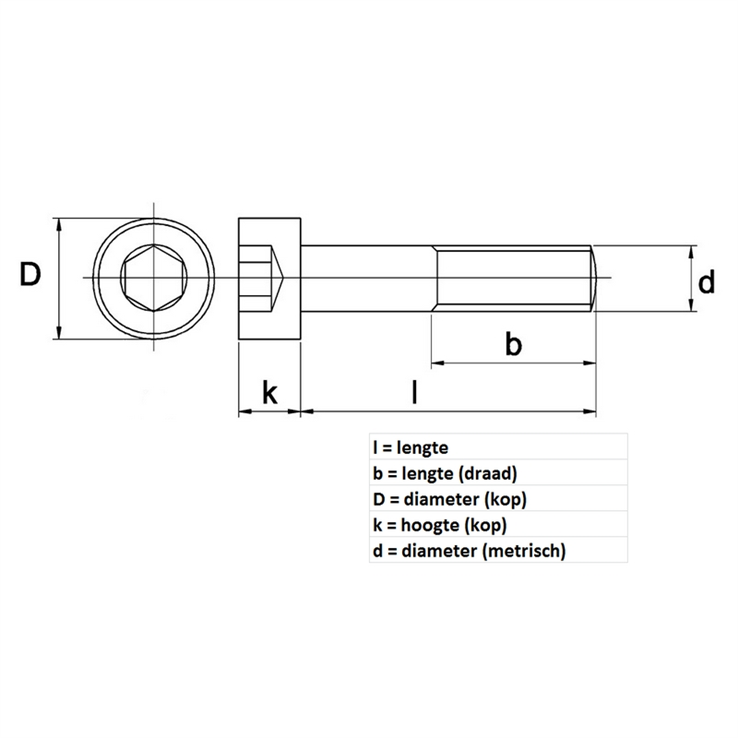 inbusbout rvs a2 kelfort