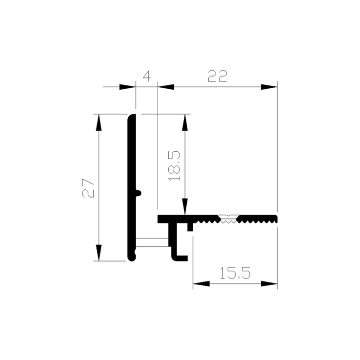 beglazingsprofiel aluminium geanodiseerd