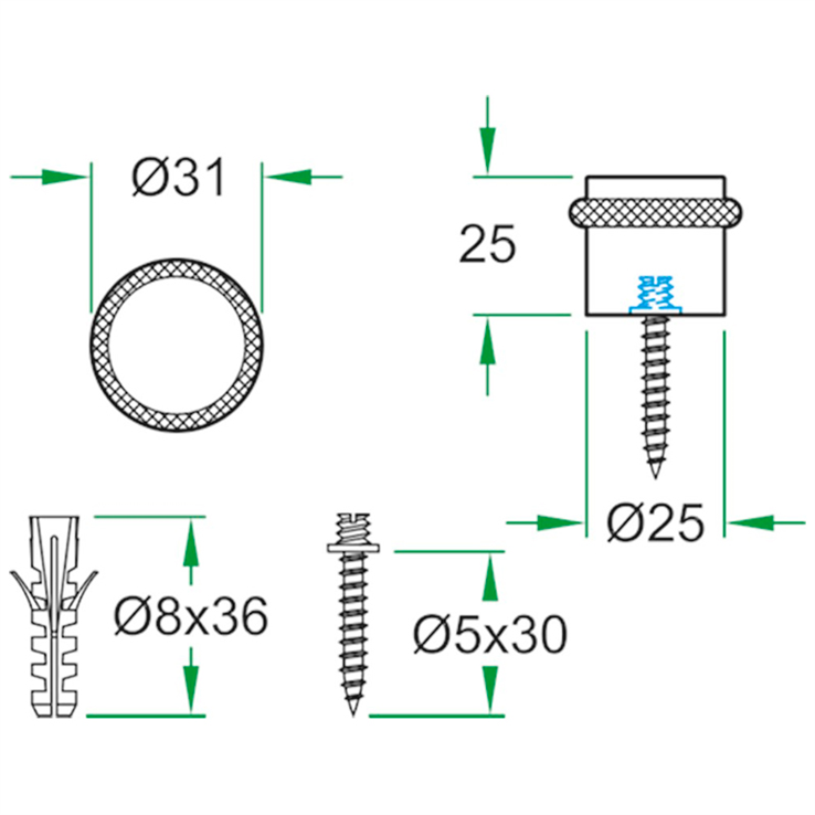 deurbuffer rvs a2 oxloc