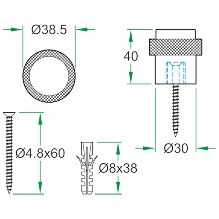 deurbuffer rvs a2 oxloc