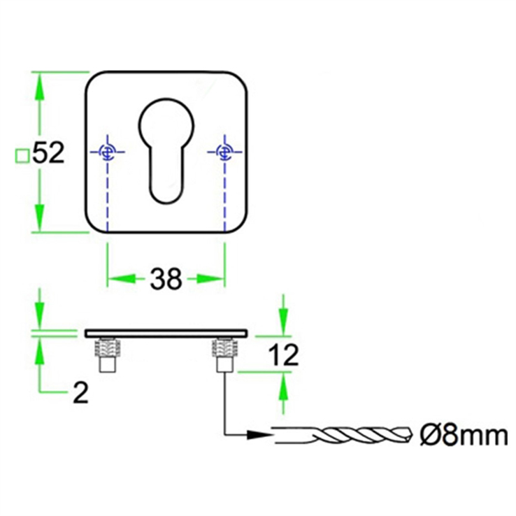 profielcilinderrozet rvs a2 oxloc