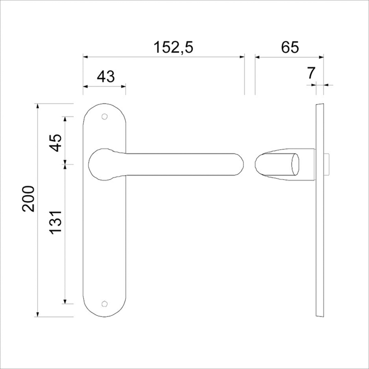 deurkrukgarnituur aluminium f1 ami