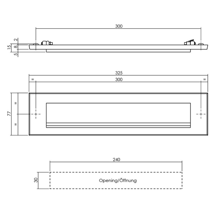 briefplaat messing gelakt intersteel