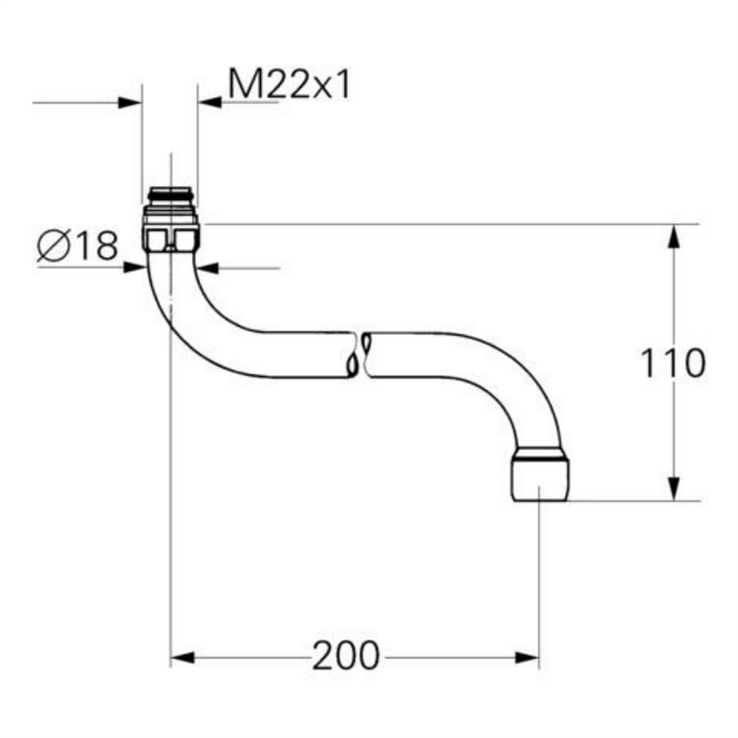 onderuitloop draaibaar chroom grohe