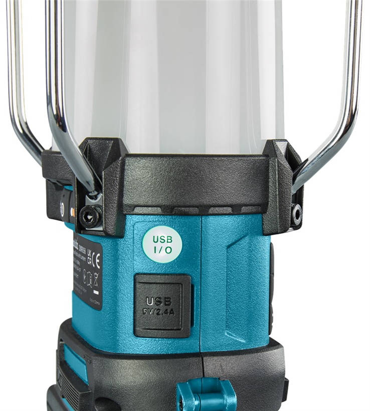 accu camping lamp met radio makita