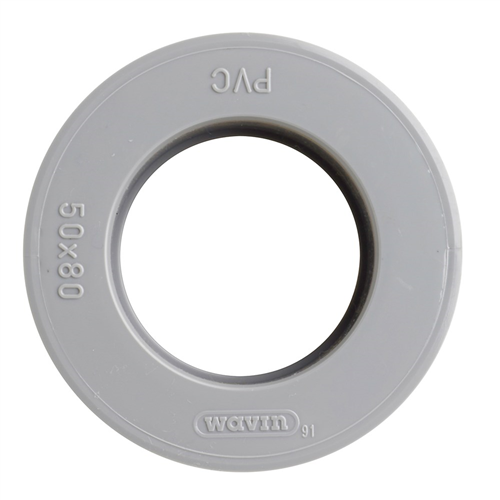 Verloopring Centrisch Pvc Grijs Rwa -  50X 80MM