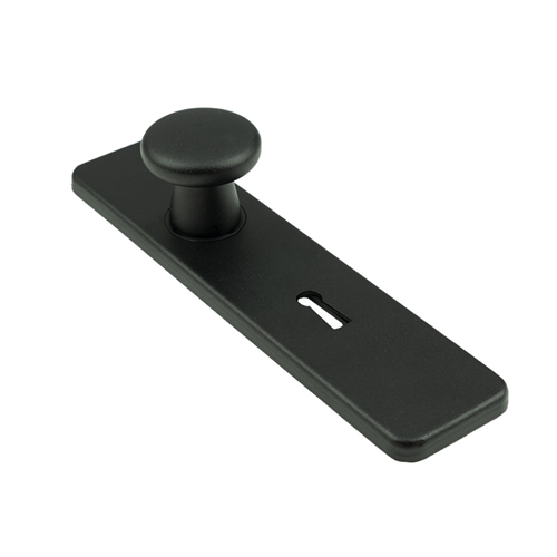 Knopschild Aluminium Mat Zwart Oxloc - SAINT DENIS SL.56MM