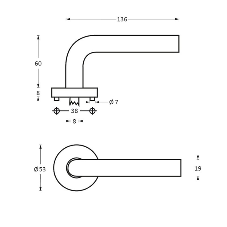 deurkruk rvs a2 intersteel