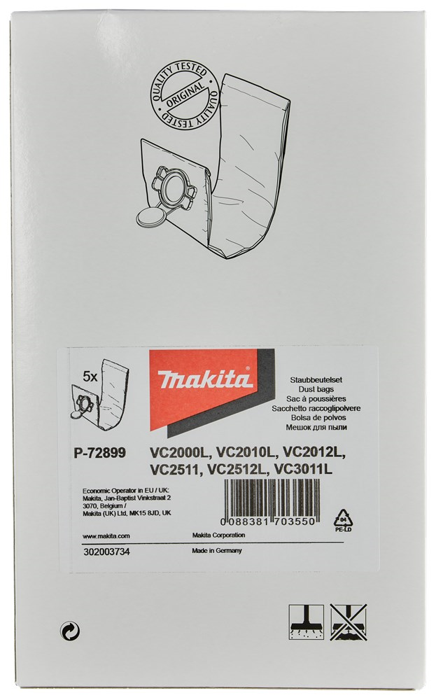stofzakken fleece makita