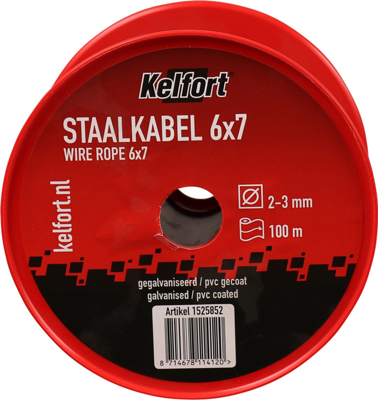 staalkabel elvz met pvc coating kelfort