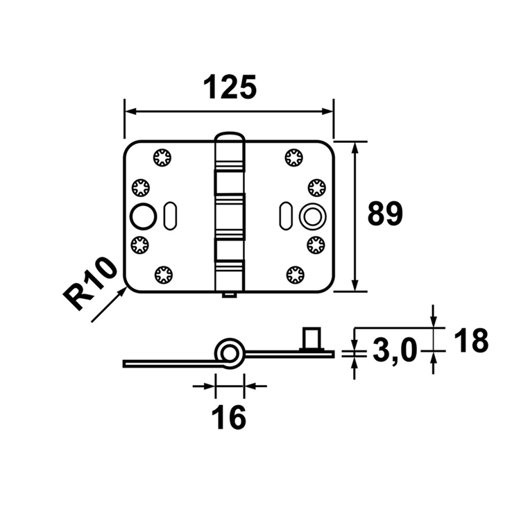 vh-scharnier zwart axa easyfix