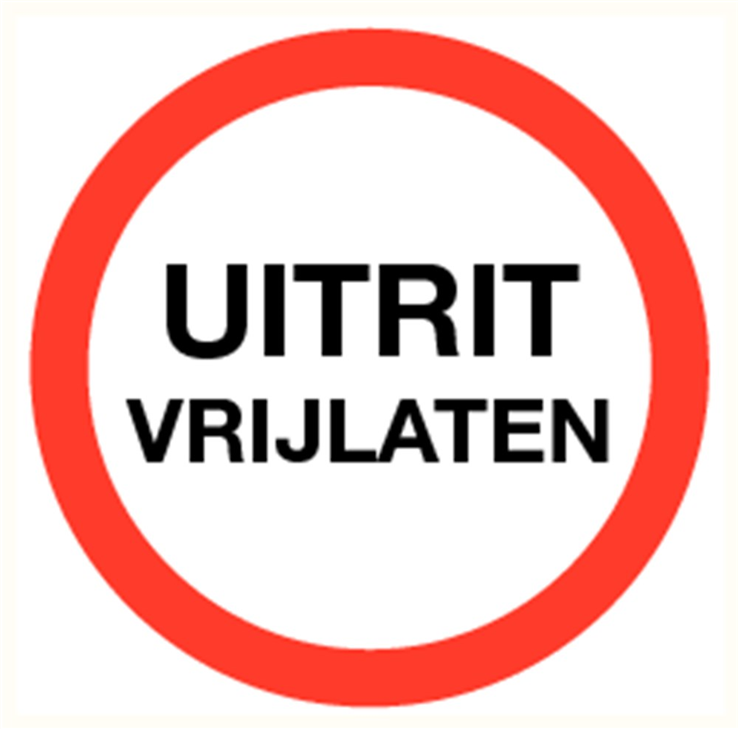 verbodsbord polypropyleen rood/wit