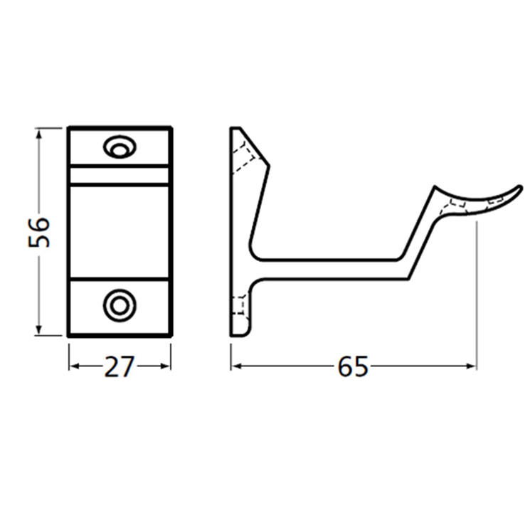 leuninghouder aluminium f1 hermeta