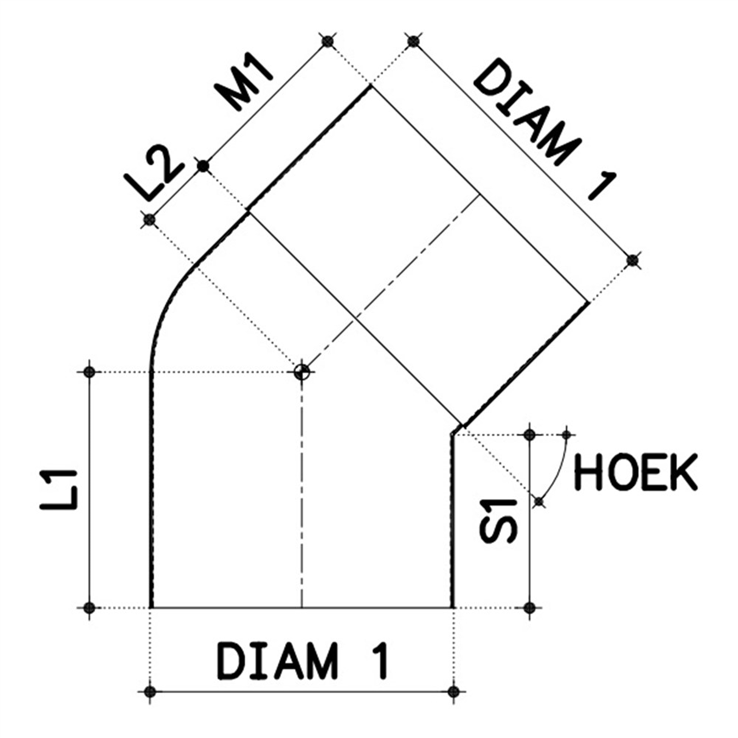 bocht pvc grijs rwa
