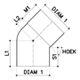 bocht pvc grijs rwa-4