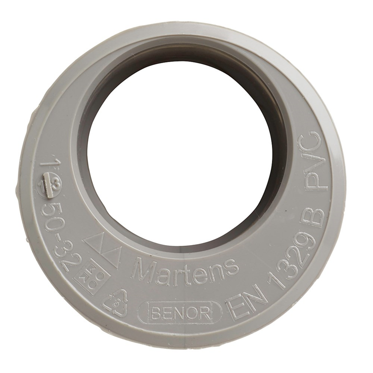 verloopring centrisch pvc grijs rwa