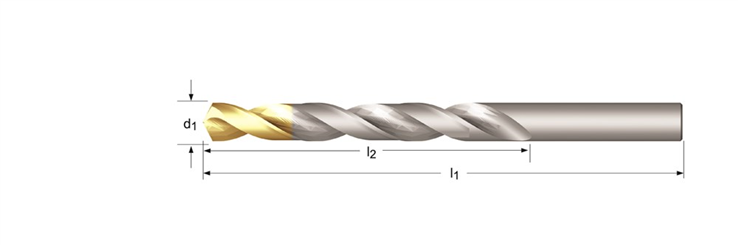 metaalboor hss-tin cilindrisch dormer