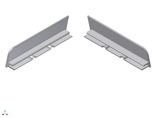 Kopschot Aluminium Brute - 100MM LINKS/RECHTS SET à 2 ST.