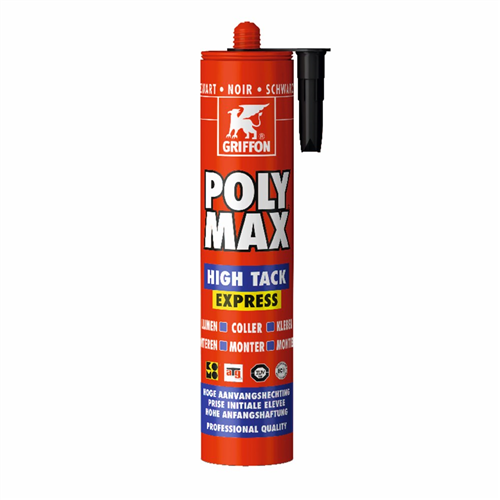 Montagelijm Polymax Griffon - HIGH TACK EXPRESS 435G ZWART