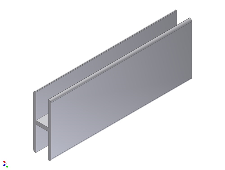 H-profiel aluminium brute