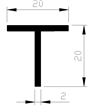 T-profiel aluminium brute-2