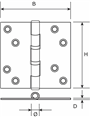 kogellagerscharnier rvs dx-3