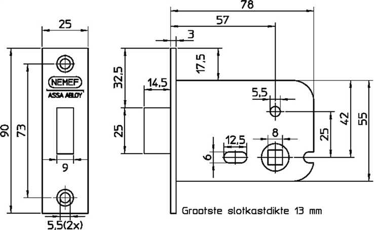 deurslot insteek v&b nemef