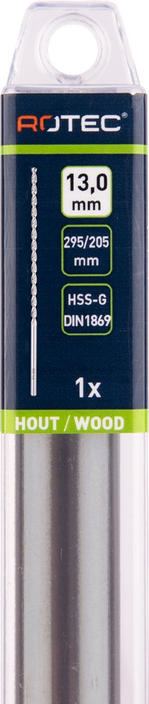 houtspiraalboor hss-g cilindrisch rotec