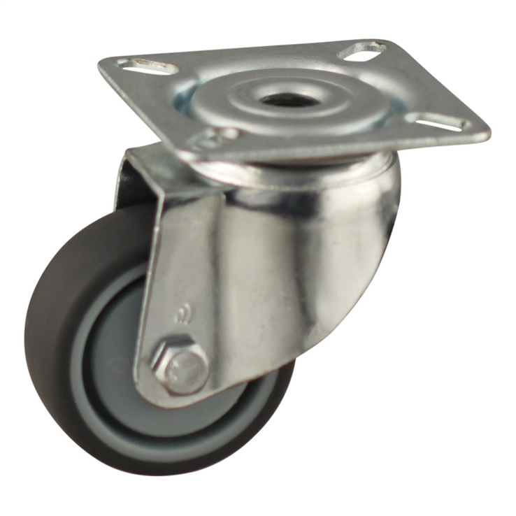 zwenkwiel grijs rubber