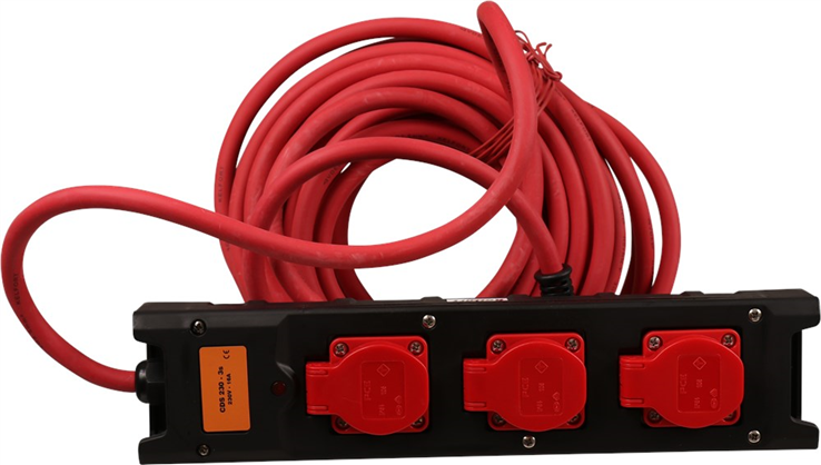 verdeelblok nylon 3-voudig met kabel