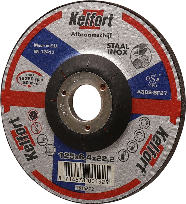 afbraamschijf staal/rvs kelfort