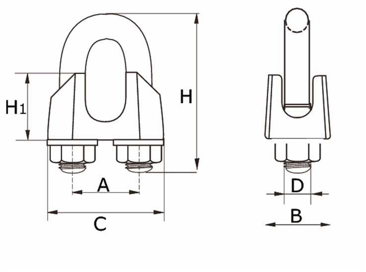 staaldraadklem rvs a4