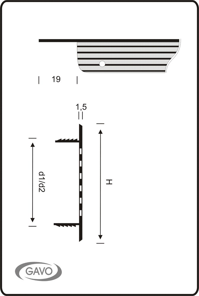 ventilatiestrip aluminium geanodiseerd